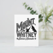 Mount Whitney Sierra Nevada Reisposter Briefkaart (Staand voorkant)