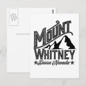 Mount Whitney Sierra Nevada Reisposter Briefkaart (Voorkant / Achterkant)