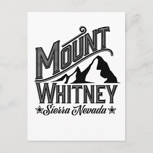 Mount Whitney Sierra Nevada Reisposter Briefkaart (Voorkant)