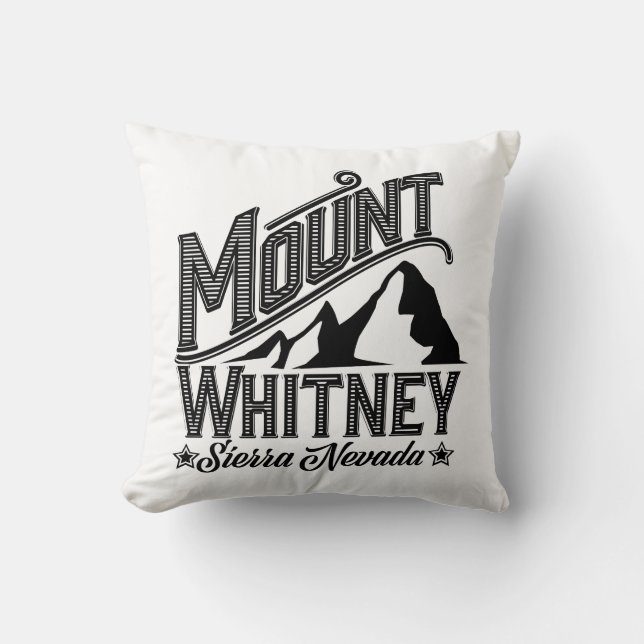 Mount Whitney Sierra Nevada Reisposter Kussen (Voorkant)