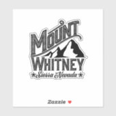 Mount Whitney Sierra Nevada Reisposter Sticker (Vel)