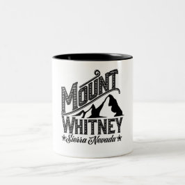 Mount Whitney Sierra Nevada Reisposter Tweekleurige Koffiemok
