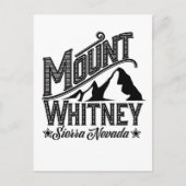 Mount Whitney Sierra Nevada Travel poster Briefkaart (Voorkant)