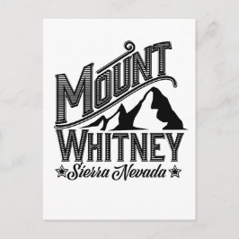 Mount Whitney Sierra Nevada Travel poster Briefkaart