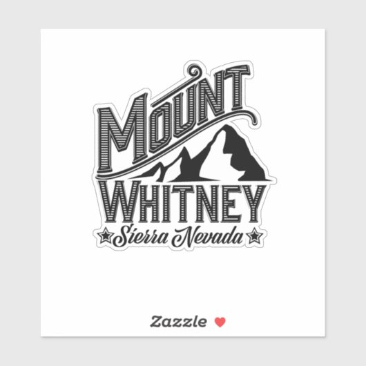 Mount Whitney Sierra Nevada Travel poster Sticker (Vel)