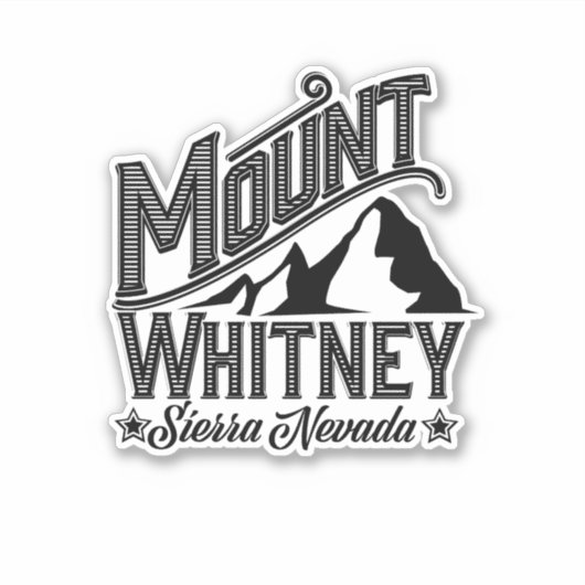 Mount Whitney Sierra Nevada Travel poster Sticker (Voorkant)