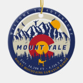 Mount Yale Colorado 14ers Fourteener klimmen Keramisch Ornament (Voorkant)