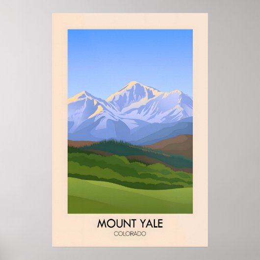 Mount Yale Colorado USA Reisposter Poster (Voorkant)