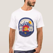 Mount Yale Colorado Vlag 14ers Fourteener Klimmen T-shirt (Voorkant)