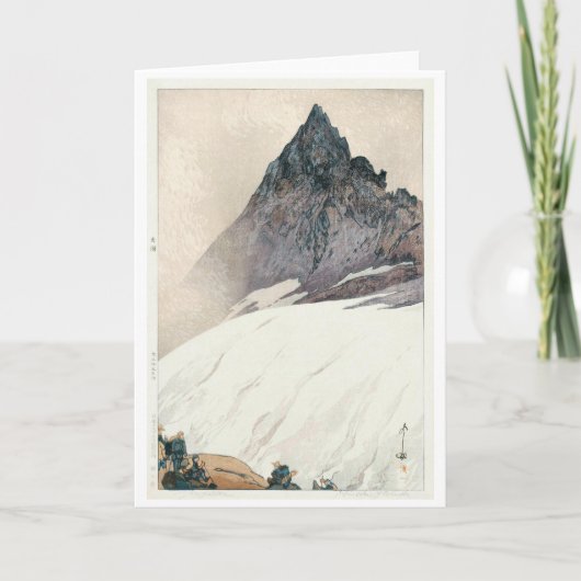 Mount Yari, Hiroshi Yoshida, Woodcut Kaart (Voorkant)