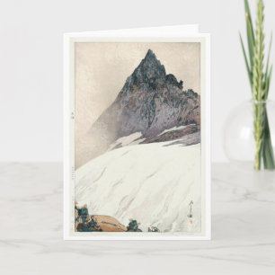 Mount Yari, Hiroshi Yoshida, Woodcut Kaart