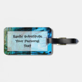 Mountain Across Hanalei Bay Kauai Abstract Bagagelabel (Achterkant horizontaal)