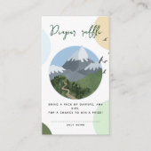 Mountain Adventure Baby Shower Diaper Raffle Informatiekaartje (Voorkant)