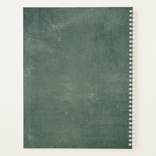 Mountain Adventure Begint Groene Chalkboard bruilo Planner (Achterkant)