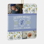 Mountain Adventure Birth Stats Christmas Ornament (Rechts)