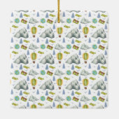 Mountain Adventure Birth Stats Christmas Ornament (Achterkant)