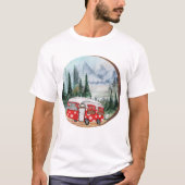 Mountain Adventure Camper Illustratie T-shirt (Voorkant)