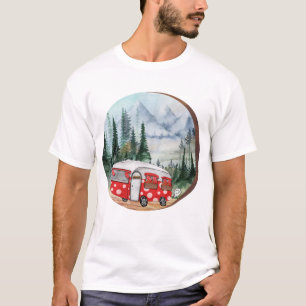 Mountain Adventure Camper Illustratie T-shirt