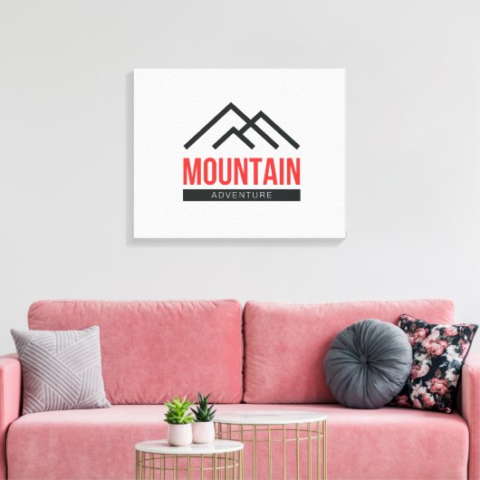 Mountain Adventure Canvas Afdruk (Insitu (Woonkamer))