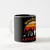 Mountain Adventure Coffee Mugs Tweekleurige Koffiemok (Voorkant links)