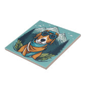 Mountain Adventure Dog Tegeltje (Zijkant)