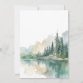 Mountain Adventure Forest Greenery Baby shower Kaart (Achterkant)