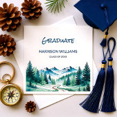 Mountain Adventure Grad Party Decor Servet