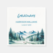 Mountain Adventure Grad Party Decor Servet (Voorkant)