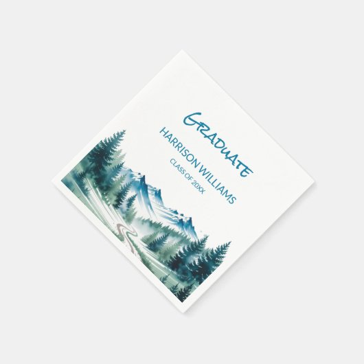 Mountain Adventure Grad Party Decor Servet (Hoek)