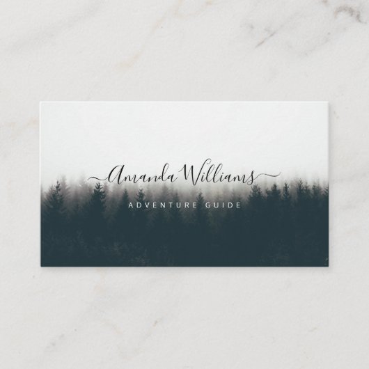 Mountain Adventure Guide QR Code Visitekaartje (Voorkant)