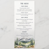Mountain Adventure Herfst Herfst Winter Wedding Menu (Voorkant)