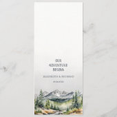 Mountain Adventure Herfst Herfst Winter Wedding Menu (Achterkant)