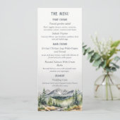 Mountain Adventure Herfst Herfst Winter Wedding Menu (Staand voorkant)