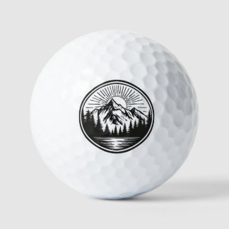 Mountain Adventure Logo | Camping Badge | Outdoor Golfballen