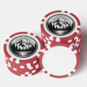 Mountain Adventure Logo | Camping Badge | Outdoor Poker Chips (Opstapeling)