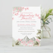 Mountain Adventure Roze Lila Vrijgezellenfeest Kaart (Staand voorkant)