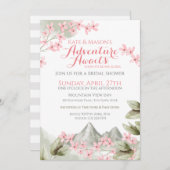 Mountain Adventure Roze Lila Vrijgezellenfeest Kaart (Voorkant / Achterkant)