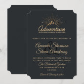 Mountain Adventure Rustieke bruiloft Kaart (Voorkant / Achterkant)