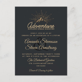Mountain Adventure Rustieke bruiloft uitnodigen Briefkaart