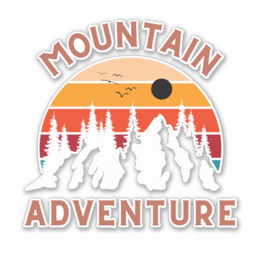 Mountain Adventure Sticker (Voorkant)