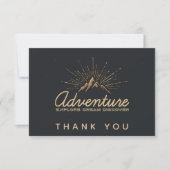 Mountain Adventure Typografie Dank u Bedankkaart (Voorkant)