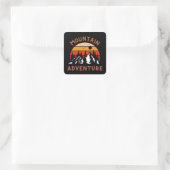Mountain Adventure Vierkante Sticker (Tas)