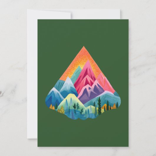 Mountain Adventure wacht op Baby shower Kaart (Achterkant)