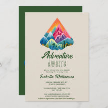 Mountain Adventure wacht op Baby shower