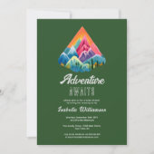 Mountain Adventure wacht op Baby shower Kaart (Voorkant)