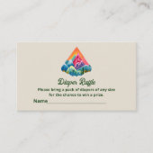 Mountain Adventure wacht op Diaper Raffle tickets Informatiekaartje (Voorkant)
