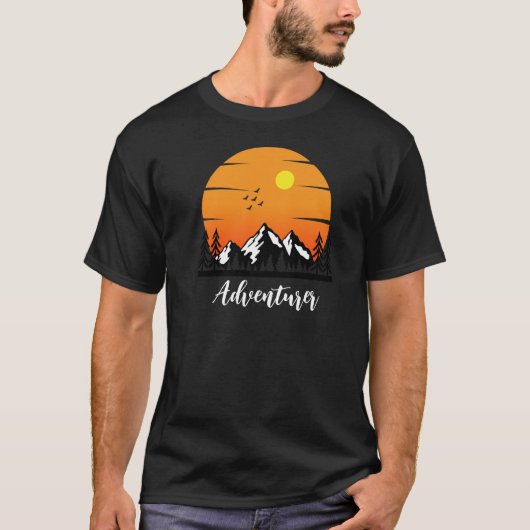 "Mountain Adventure Wandelen Explorer: T-shirt (Voorkant)
