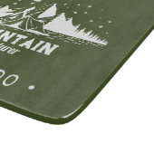 Mountain Adventurer Rustic Forest Green Custom Snijplank (Hoek)