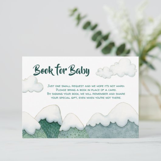 Mountain Adventures Book for Baby Card Informatiekaartje (Staand voorkant)