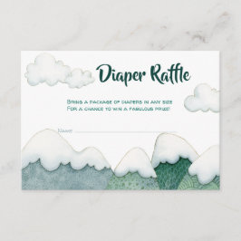 Mountain Adventures Diaper Raffle Card Informatiekaartje